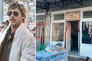 Η Ύδρα γύρισε 40 χρόνια πίσω: Κρεοπωλείο με δραχμές, ψαρόβαρκες και σκηνικό δεκαετίας ’80 για τον Μπραντ Πιτ