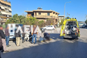 Πύργος: Ένας τραυματίας δικυκλιστής σε τροχαίο στην οδό Αγ. Γεωργίου