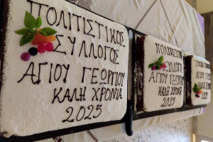 Την πρωτοχρονιάτικη πίτα τους έκοψαν ο Πολιτιστικός Σύλλογος Αγίου Γεωργίου και το Τοπικό Συμβούλιο Αγίου Γεωργίου του Δήμου Πύργου