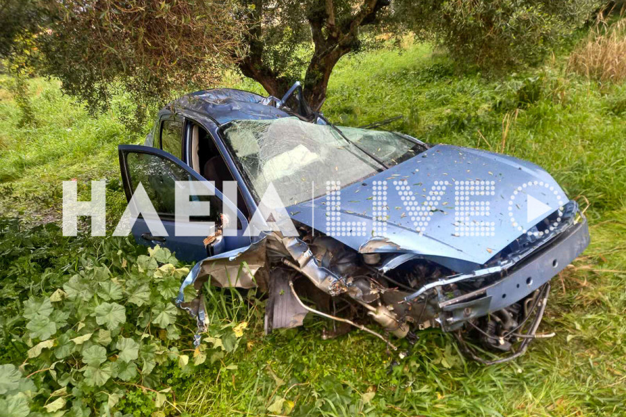 Σοβαρό τροχαίο στο δρόμο Αμαλιάδας - Σαβαλίων - Τραυματίστηκε ο νεαρός οδηγός
