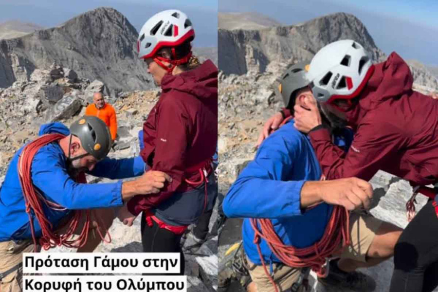 Να ζήσουν σαν τα ψηλά βουνά: Viral η πρόταση γάμου στην κορυφή του Ολύμπου!