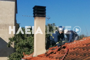 Λεχαινά: Πρόλαβαν τα χειρότερα οι πυροσβέστες σε φωτιά από καμινάδα