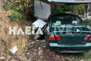 Πρασιδάκι Ζαχάρω: Απεγκλωβίστηκε ηλικιωμένο ζευγάρι -Υποχώρησε μάντρα και προκάλεσε φθορές σε σπίτι και αυτοκίνητο