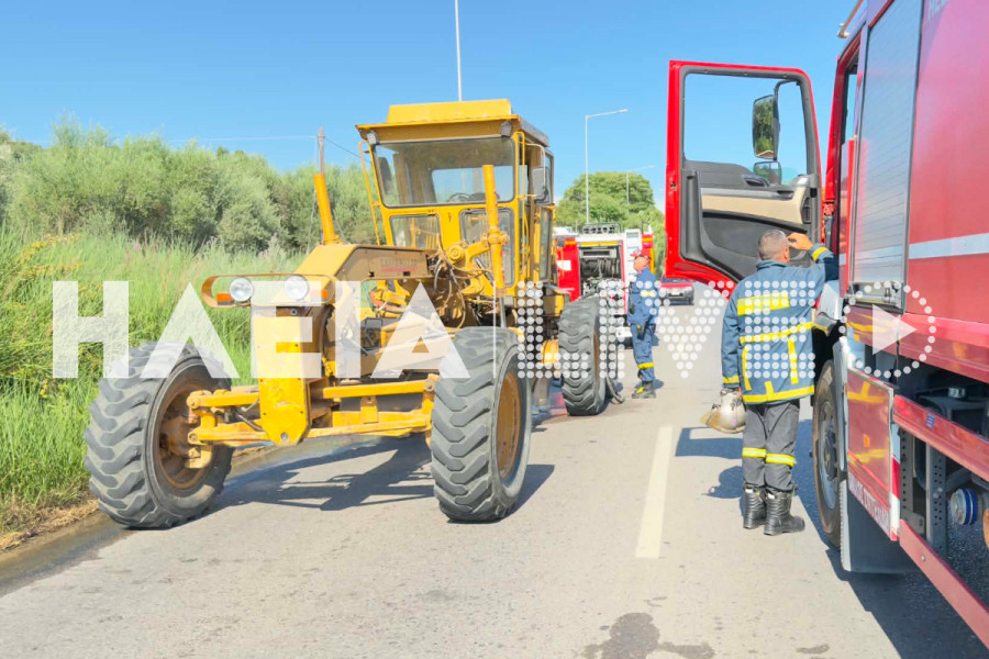 Πύργος: Φωτιά σε μηχάνημα έργου στις Κολιρέικες Παράγκες