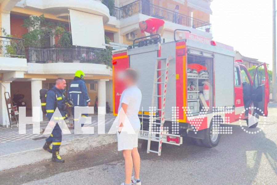 Πύργος: Συναγερμός για πυρκαγιά σε διαμέρισμα από κλιματιστικό - Στο νοσοκομείο προληπτικά μητέρα και γιος