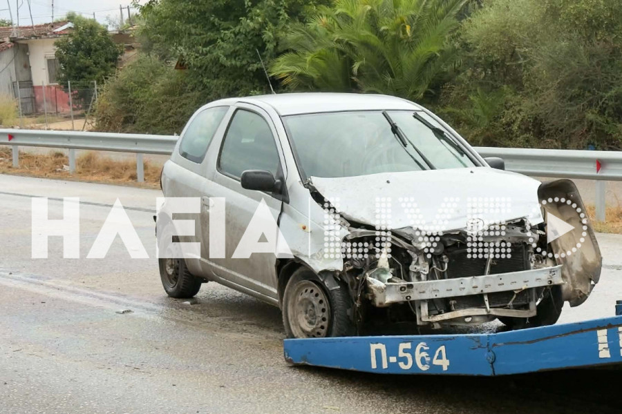 Πύργος: Τα πρωτοβρόχια έφεραν διπλό τροχαίο