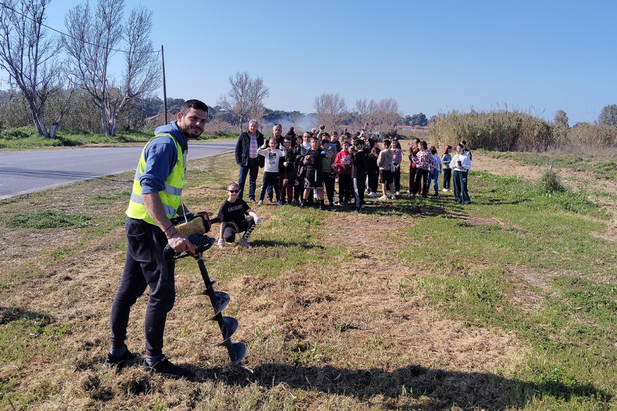 Συμμετοχή της Ε΄ Τάξης του 6ου Δημοτικού Σχολείου Πύργου σε δράση δενδροφύτευσης