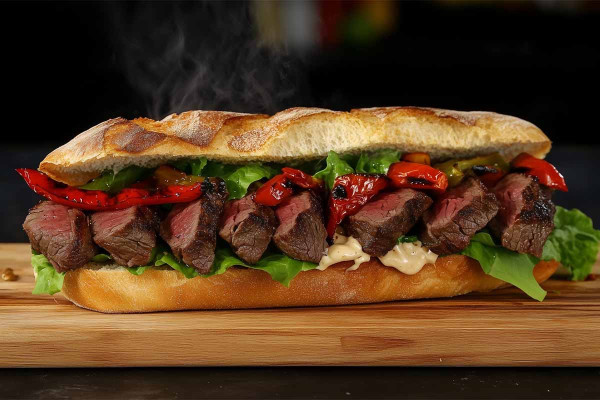 Πεντανόστιμο Σάντουιτς με Rib eye σε 10 λεπτά