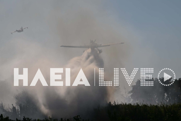 Μεγάλη πυρκαγιά στο Τραγανό Πηνειού - Διακόπτουν την κυκλοφορία στην Ολυμπία Οδό (photos)