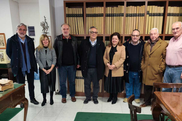 Ο Πρόεδρος της Εθνικής Βιβλιοθήκης Σταύρος Ζουμπουλάκης στο Μουσείο Τύπου