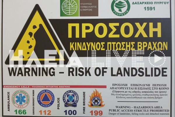 Καταρράκτες Νεμούτας: Έτοιμη η πινακίδα για την απαγόρευση πρόσβασης στους επισκέπτες
