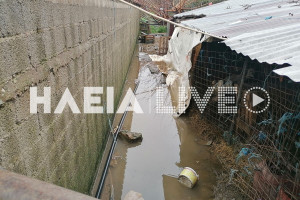 Η κακοκαιρία «σφυροκοπά» τα ορεινά του Δήμου Ζαχάρως– Πλημμυρισμένοι στάβλοι, αποκλεισμένα χωριά και εκτεταμένες κατολισθήσεις