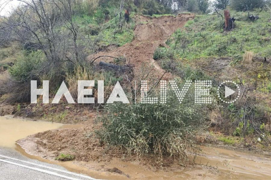 Παλαιοβαρβάσαινα: Κατολίσθηση στην επαρχιακή οδο