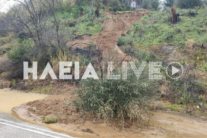 Παλαιοβαρβάσαινα: Κατολίσθηση στην επαρχιακή οδο