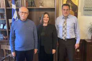 Επίσκεψη της Προέδρου του Συνδέσμου των εν Αθήναις Πυργίων στον Δήμαρχο Πύργου για τον νέο χρόνο