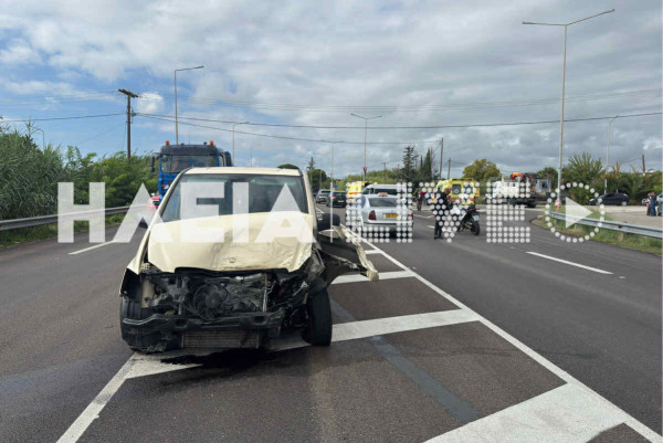 Πύργος: Τριπλή καραμπόλα στην οδο Λαμπετίου με τρεις τραυματίες