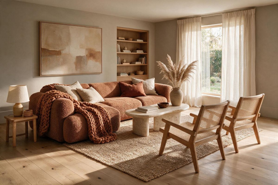 «Warm Minimalism»: Πώς τα ζεστά γήινα χρώματα αντικαθιστούν το ψυχρό λευκό φέτος το χειμώνα