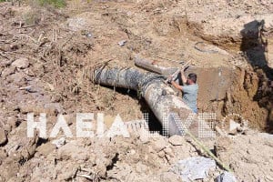 Αρχ. Ολυμπία: Με εντατικούς ρυθμούς οι εργασίες επισκευής στον αγωγό του Ερυμάνθου