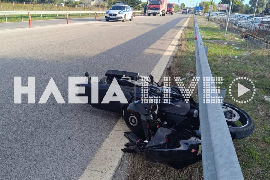 Αμαλιάδα: Δικυκλιστής τραυματίστηκε σε εκτροπή μοτοσικλέτας στη διασταύρωση Παπακασελά