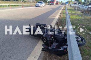 Αμαλιάδα: Δικυκλιστής τραυματίστηκε σε εκτροπή μοτοσικλέτας στη διασταύρωση Παπακασελά