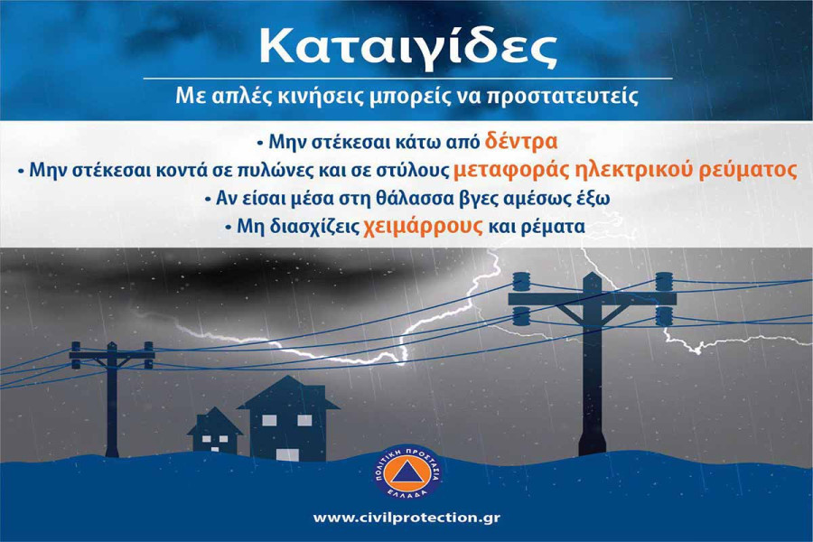 ΠΔΕ: Έκτακτο Δελτίο Επικίνδυνων Καιρικών Φαινομένων