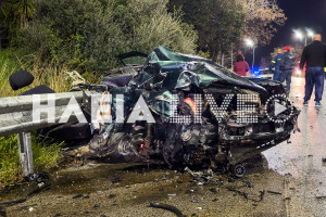 Καλλίκωμο: Κόπηκε στα δύο αυτοκίνητο μετά από σφοδρή σύγκρουση - Πολύ σοβαρά ο 30χρονος οδηγός (upd) (photos &amp; video)