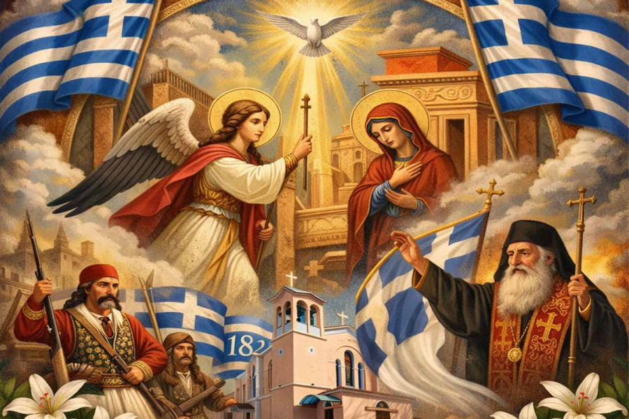 Ι.Ν. Αγίου Σπυρίδωνος: Εκδήλωση αφιερωμένη στη διπλή εορτή του Γένους και της Πίστεως, τον Ευαγγελισμό της Υπεραγίας Θεοτόκου και την Εθνική Επέτειο της 25ης Μαρτίου