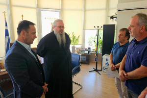 Ο Μητροπολίτης Λαρίσης και Τυρνάβου κ.κ. Ιερώνυμος στον Δήμο Ζαχάρως