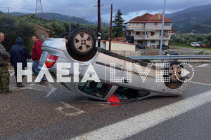 Ηλεία: Ανεμοστρόβιλος ανέτρεψε αυτοκίνητα στο Γιαννιτσοχώρι και στο Θολό (photos)