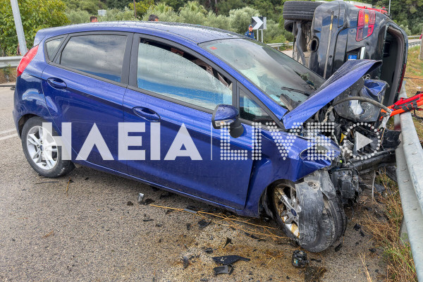 Ηλεία: Σοβαρό τροχαίο με έξι τραυματίες στην ΕO Πύργου - Κυπαρισσίας (photos &amp; video)