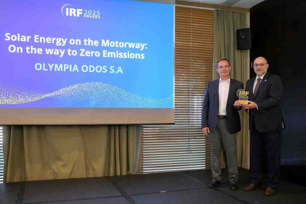 Διεθνής διάκριση για το πρόγραμμα φωτοβολταϊκών πάρκων της Ολυμπίας Οδού