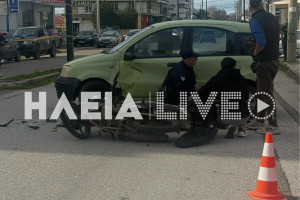 Πύργος: Ένας τραυματίας σε σύγκρουση δικύκλου με Ι.Χ. στην οδό Πατρών