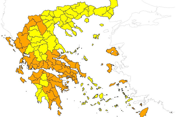 Παραμένει πολύ υψηλός ο κίνδυνος πυρκαγιάς την Παρασκευή στην Περιφέρεια Δυτικής Ελλάδας
