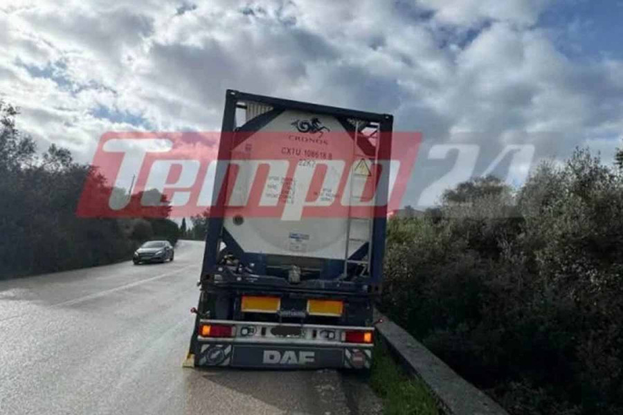 Πάτρα: Νέα εκτροπή νταλίκας στον δρόμο καρμανιόλα