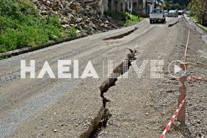 Λέπρεο: "Επιμένει" η καθίζηση στον κεντρικό δρόμο προς Νέα Φιγαλεία