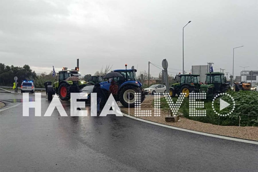 Ηλεία: Έκλεισαν τον κόμβο Πύργου οι αγροτοκτηνοτρόφοι