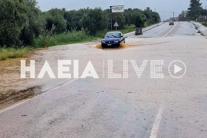 Αμαλιάδα: Υπερχείλισε το ρέμα της Σβάρνας στον Αγ. Ιωάννη