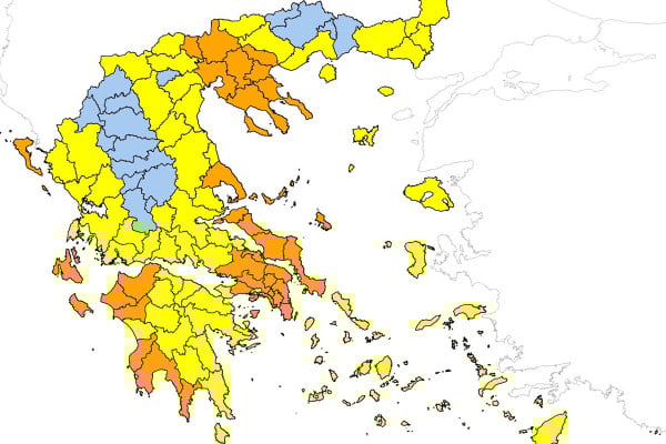 Παραμένει πολύ υψηλός ο κίνδυνος πυρκαγιάς την Πέμπτη σε περιοχές της Περιφέρειας Δυτικής Ελλάδας