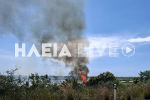 Πύργος: Δύο πυρκαγιές σε εξέλιξη σε Μυρτιά και Αγρίδι