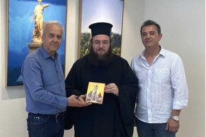 Επίσκεψη του Αρχιμανδρίτη Ιερώνυμου, Εξάρχου του Παναγίου Τάφου εν Ελλάδι στο Επιμελητήριο Ηλείας