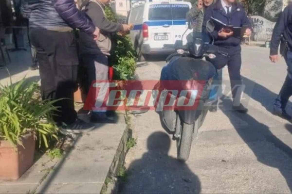 Σκηνές πανικού στην Πάτρα: ΙΧ χτύπησε πεζή – εκσφενδονίστηκε σε μηχανάκι και κατέληξε σε γλάστρες