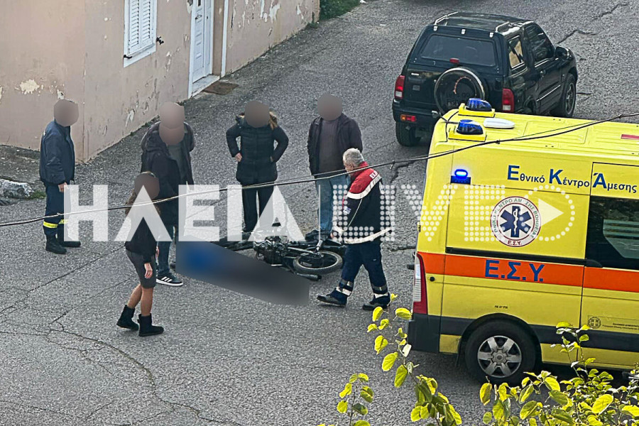 Πύργος: Ένας δικυκλιστής ελαφρά τραυματίας σε τροχαίο