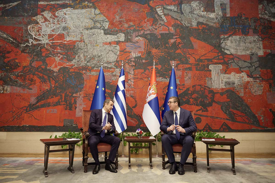 Ο Μητσοτάκης συναντήθηκε με τον Βούτσιτς: Επί τάπητος η συνεργασία Ελλάδας - Σερβίας στην ενέργεια