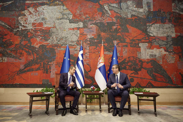 Ο Μητσοτάκης συναντήθηκε με τον Βούτσιτς: Επί τάπητος η συνεργασία Ελλάδας - Σερβίας στην ενέργεια