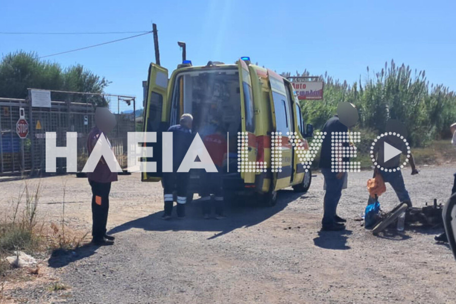 Πύργος: Ένας ηλικιωμένος τραυματίας σε εκτροπή δικύκλου