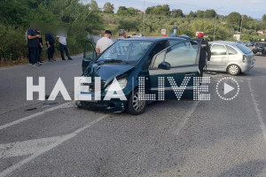 Πύργου - Ολυμπίας: Μητέρα και κόρη τραυματίστηκαν σε σύγκρουση αυτοκινήτων στην Παλαιοβαρβάσαινα