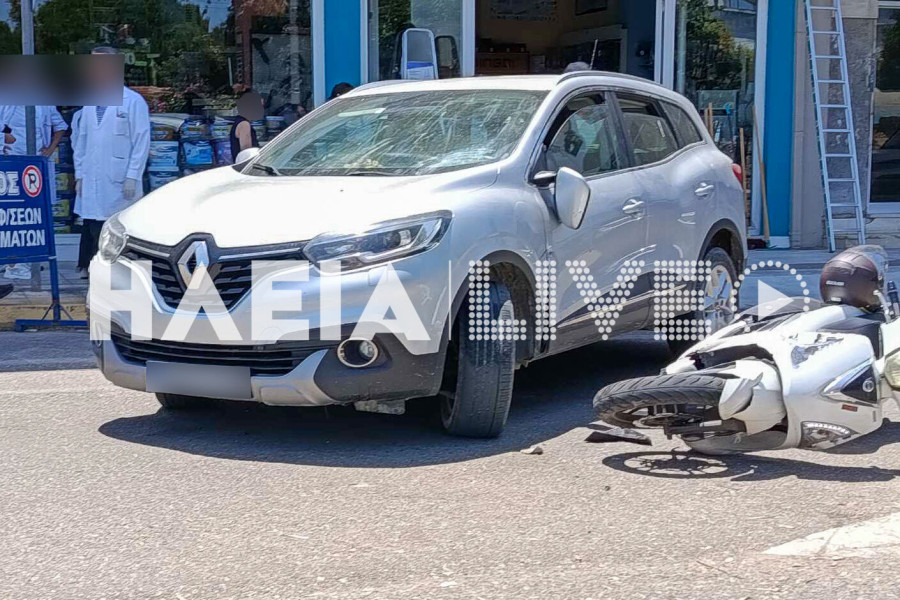 Πύργος: Ευτυχώς ελαφρά δικυκλιστής σε τροχαίο στην οδό Υψηλάντου