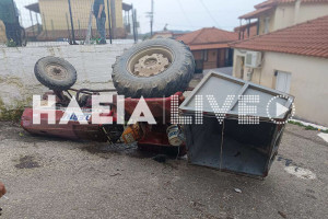 Ώλενα Πύργου: Ηλικιωμένος καταπλακώθηκε από τρακτέρ στο κέντρο του χωριού