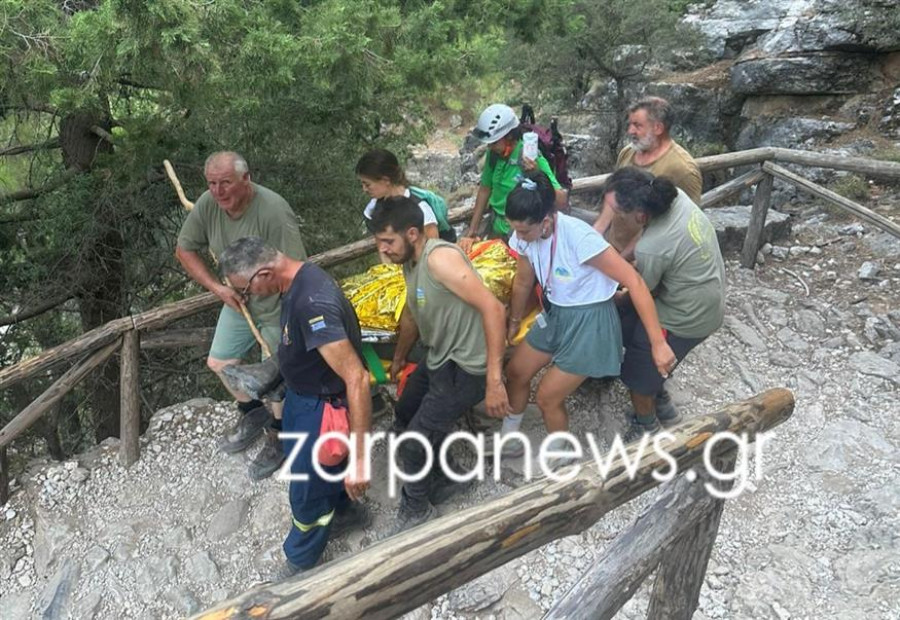 Φαράγγι της Σαμαριάς: Κινηματογραφική διάσωση 60χρονου τραυματία