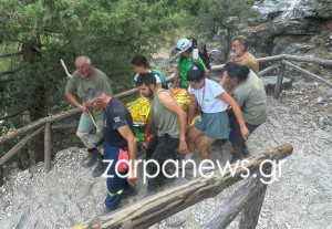 Φαράγγι της Σαμαριάς: Κινηματογραφική διάσωση 60χρονου τραυματία